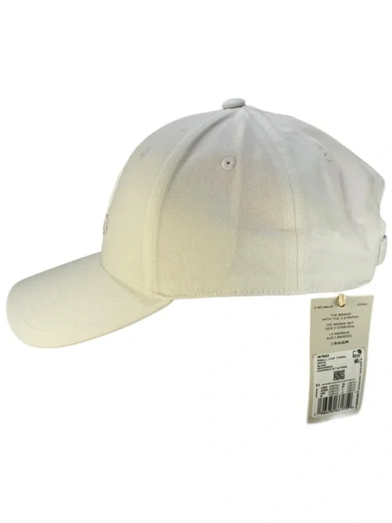 Adidas NWT Tonal Logo Baseball Cap White One Size - Picture 2 of 6